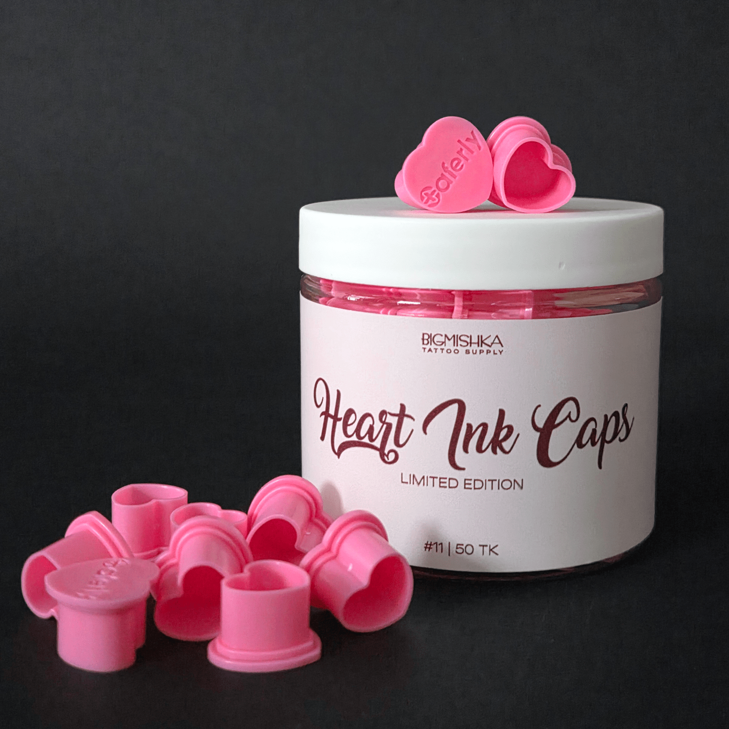 Heart Ink Caps 50 psc